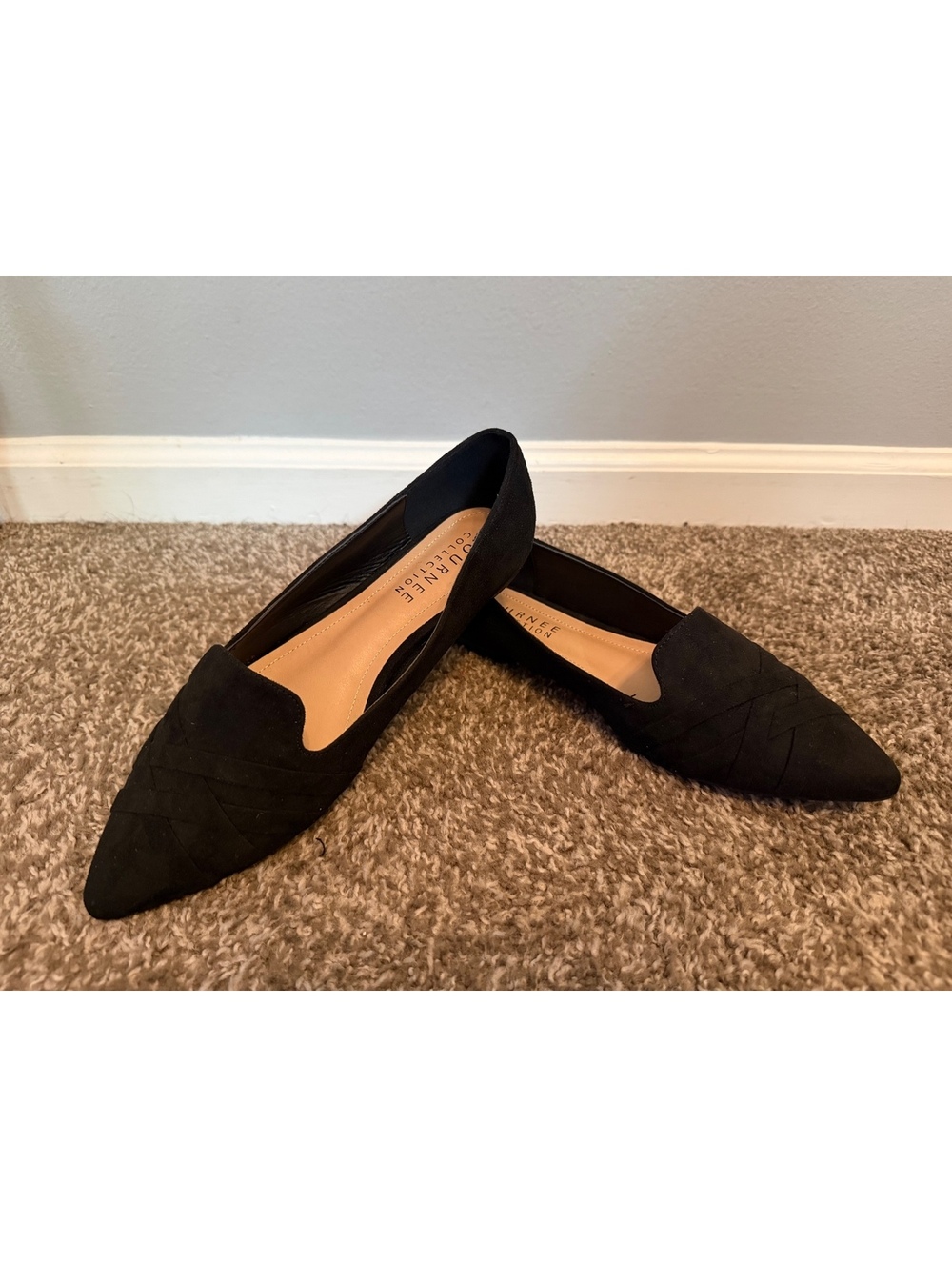 Journee Collection Mindee Crisscross Pointed Toe Flat